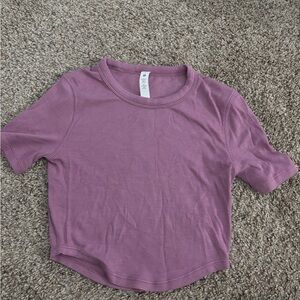 lulu lemon, purple Hold Tight crop top